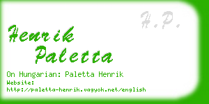 henrik paletta business card